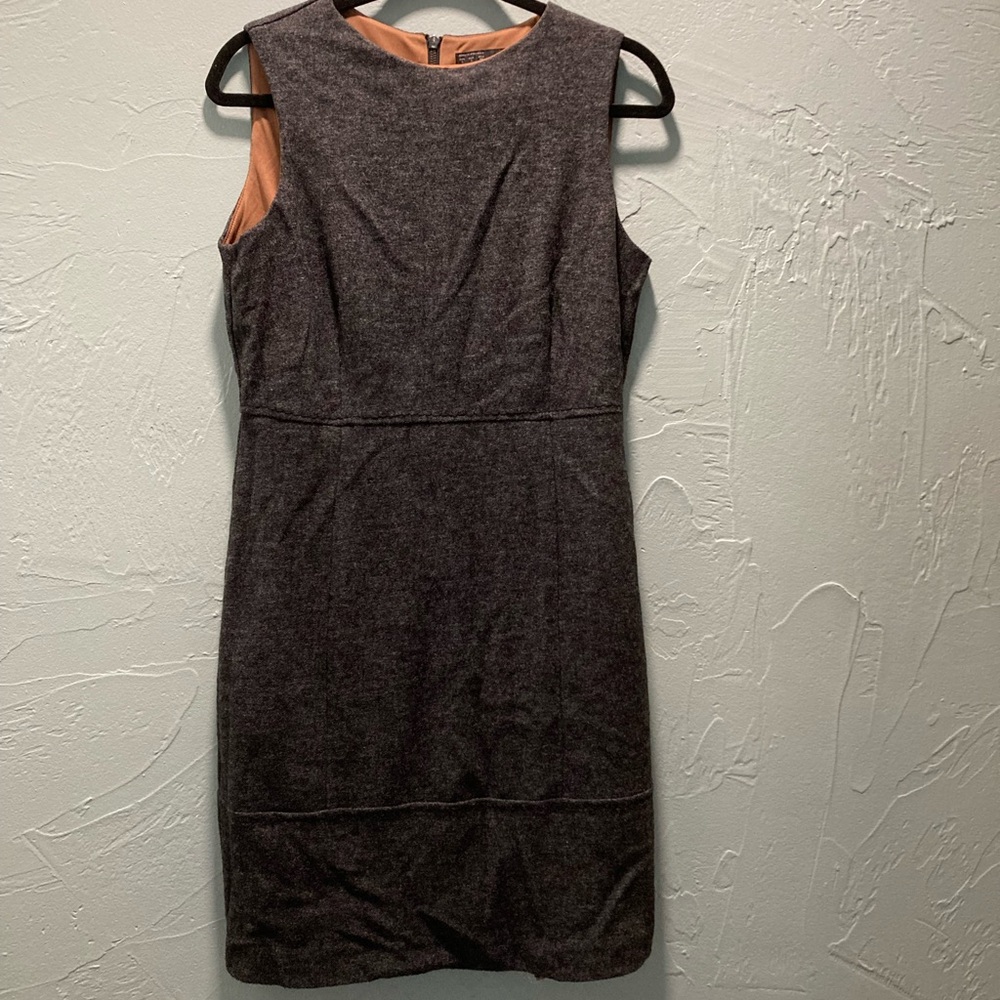 Zara basic 
Large Gray Wool
Sheath dress